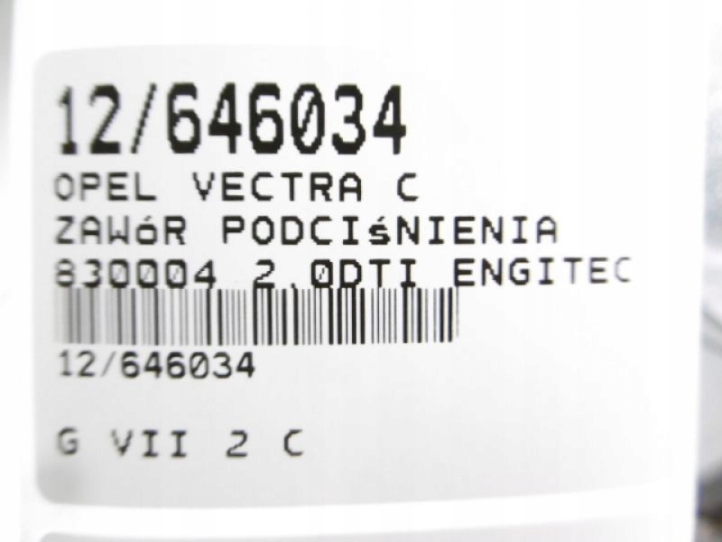 фото №9, Vectra c клапан вакуумa 830004 2,0dti