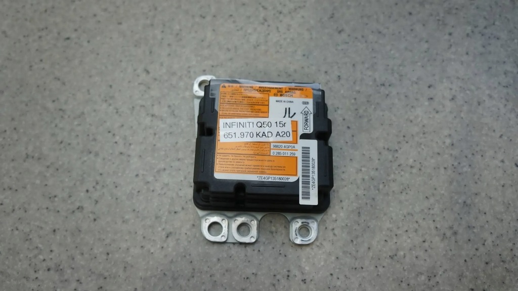 фото №1, Модуль блок управления датчик подушка безопасности infiniti q50 988204gp0a