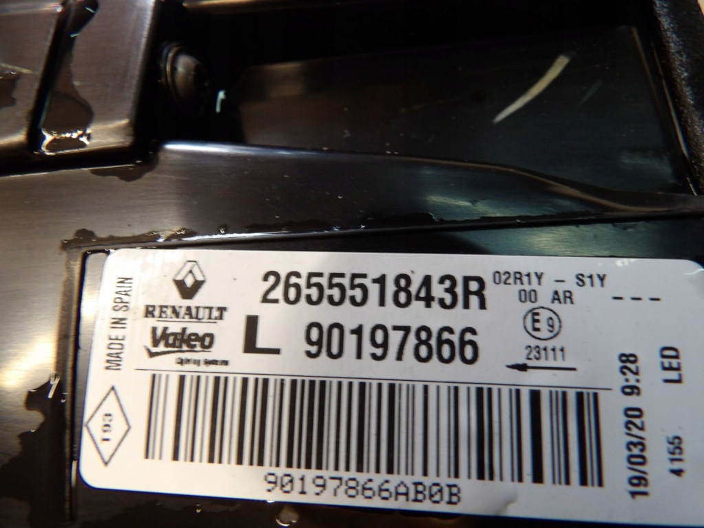 фото №3, Лампа левая задняя 265551843r renault megane iv 4