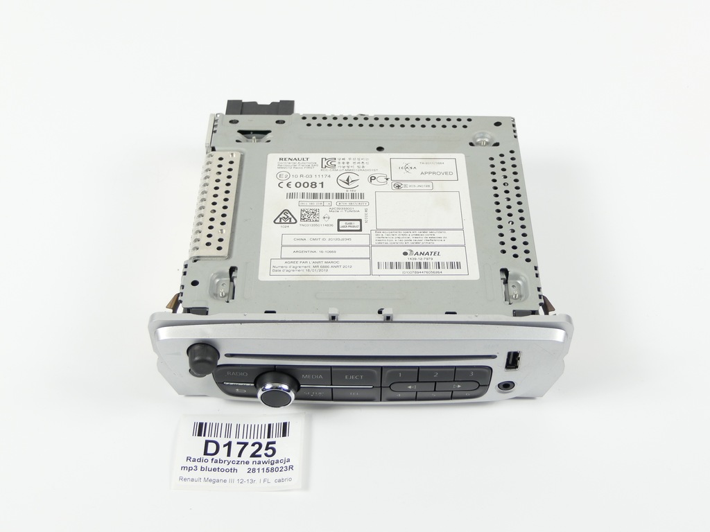 фото №1, Радіо заводський usb renault megane iii 3