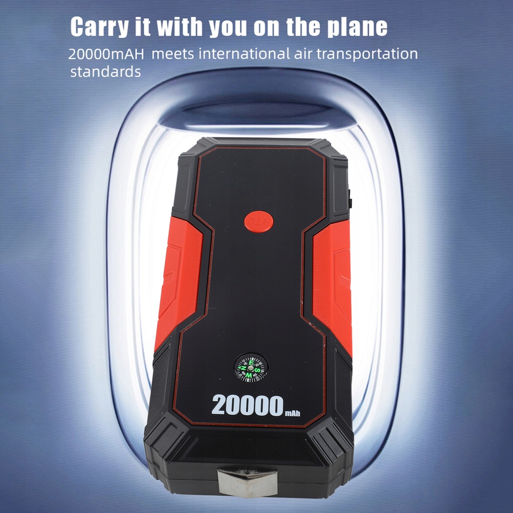 фото №6, Przenośny стартер skoku автомобільний 20000 mah 12v акумулятор ip