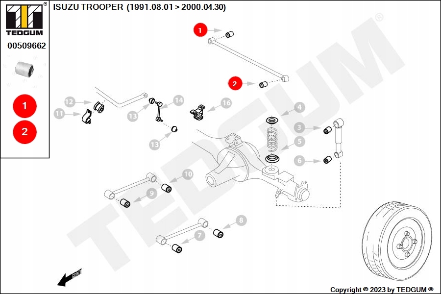 фото №9, Втулка wah. opel t. frontera a 2,2/2,3td/2,5tds/2,8td