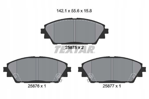 фото №2, Гальмівні колодки гальмівні перед 2587501 textar mazda 3