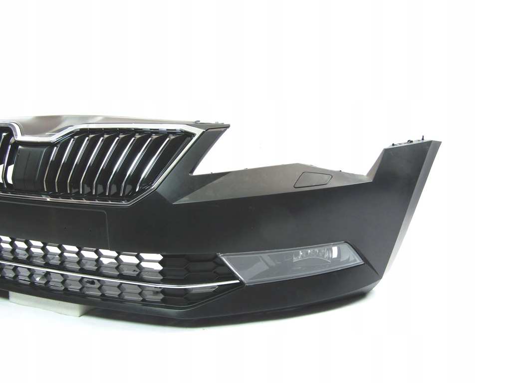 фото №12, Бампер передний skoda superb 15 - 19 омыватель. противотуманные фары хром kompletny !