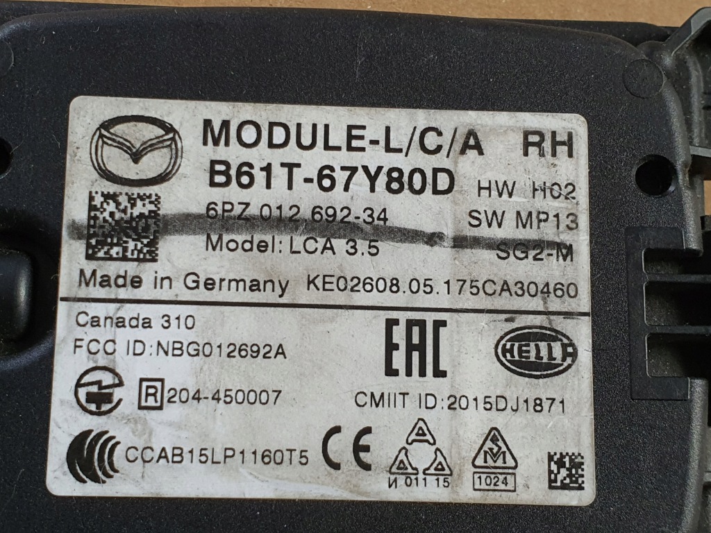 фото №5, Mazda 3 13-18 радар датчик правий лівий задня b61t