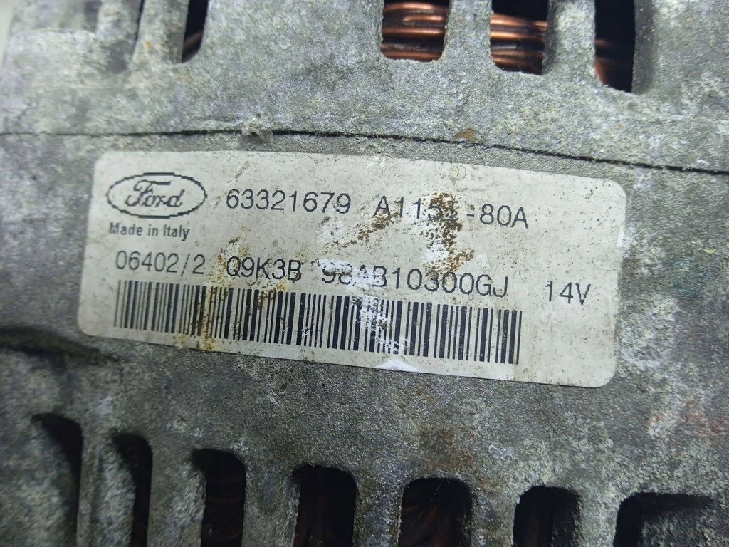 фото №7, Генератор 98ab10300gj ford focus mk i 1.6