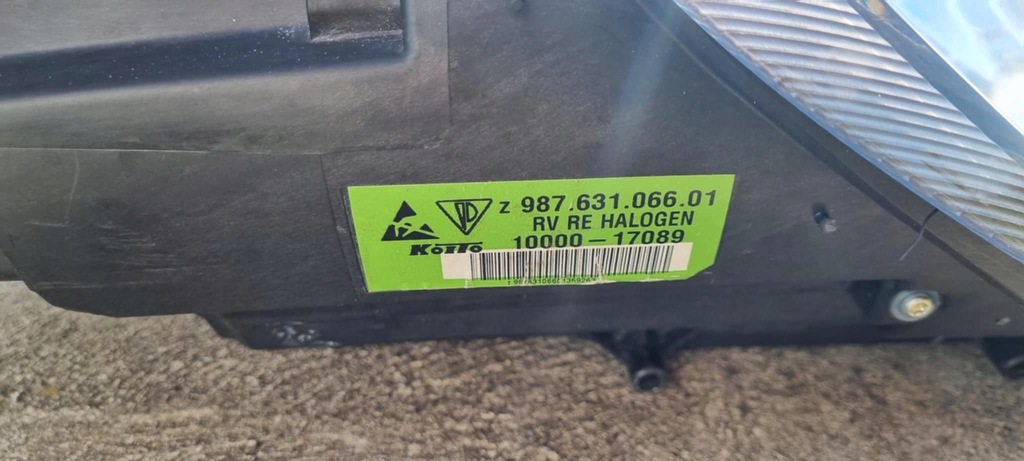 фото №6, Porsche cayman boxster 987 lift лампа фара правий звичайний