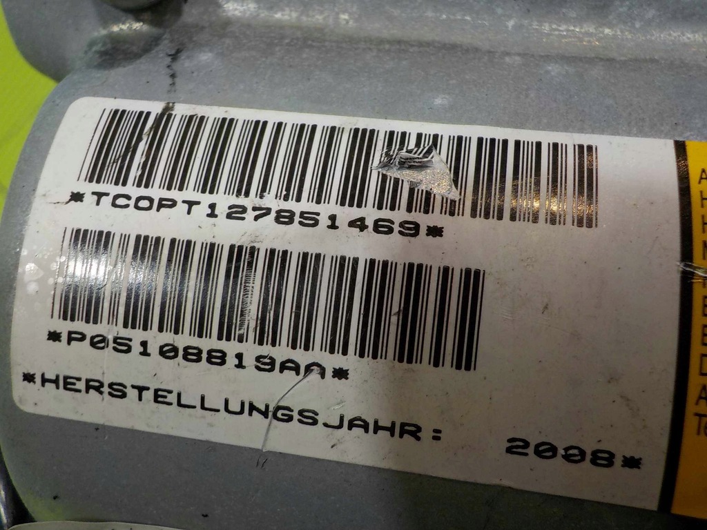 фото №4, Chrysler grand voyager v 09r подушка безпеки подушка пасажира p05108819aa