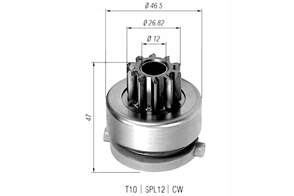 фото №1, Шестерня, стартер magneti marelli 940113020423