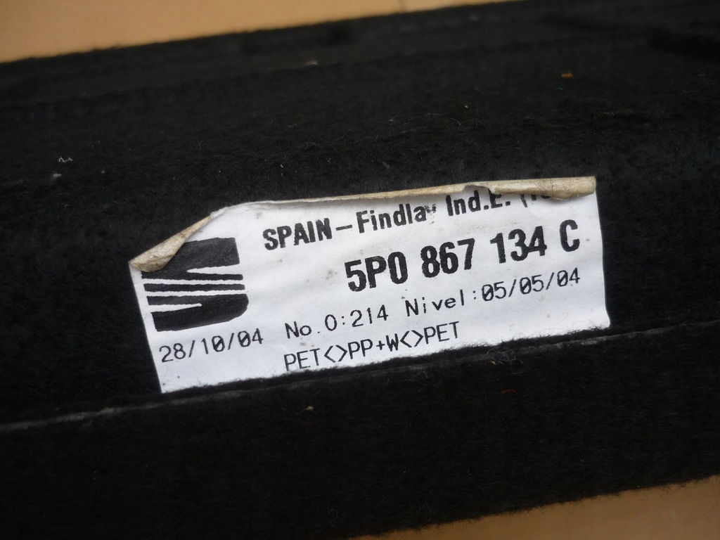 фото №12, Полка нижняя бардачок багажника seat altea 5p0867134c ładna