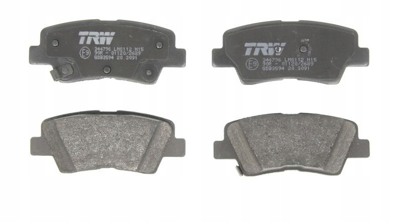 фото №15, Гальмівні колодки ham. hyundai t. i20/i40 1,0-2,0 gdi 12- trw gdb3594