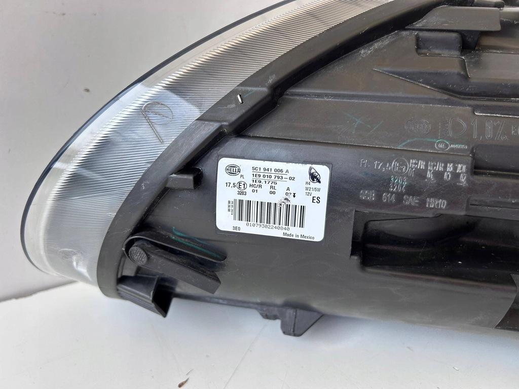 фото №8, Vw beetle 5c лампа ліва права перед оригінал