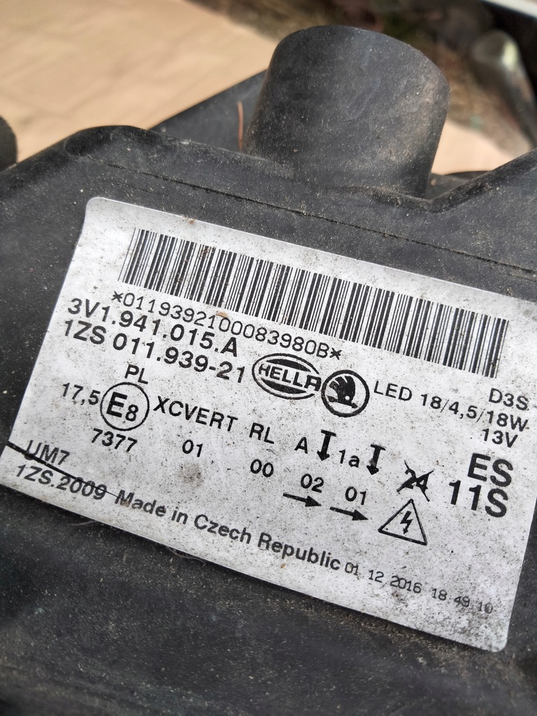 фото №10, Лампа лівий перед skoda superb 3v1941015a