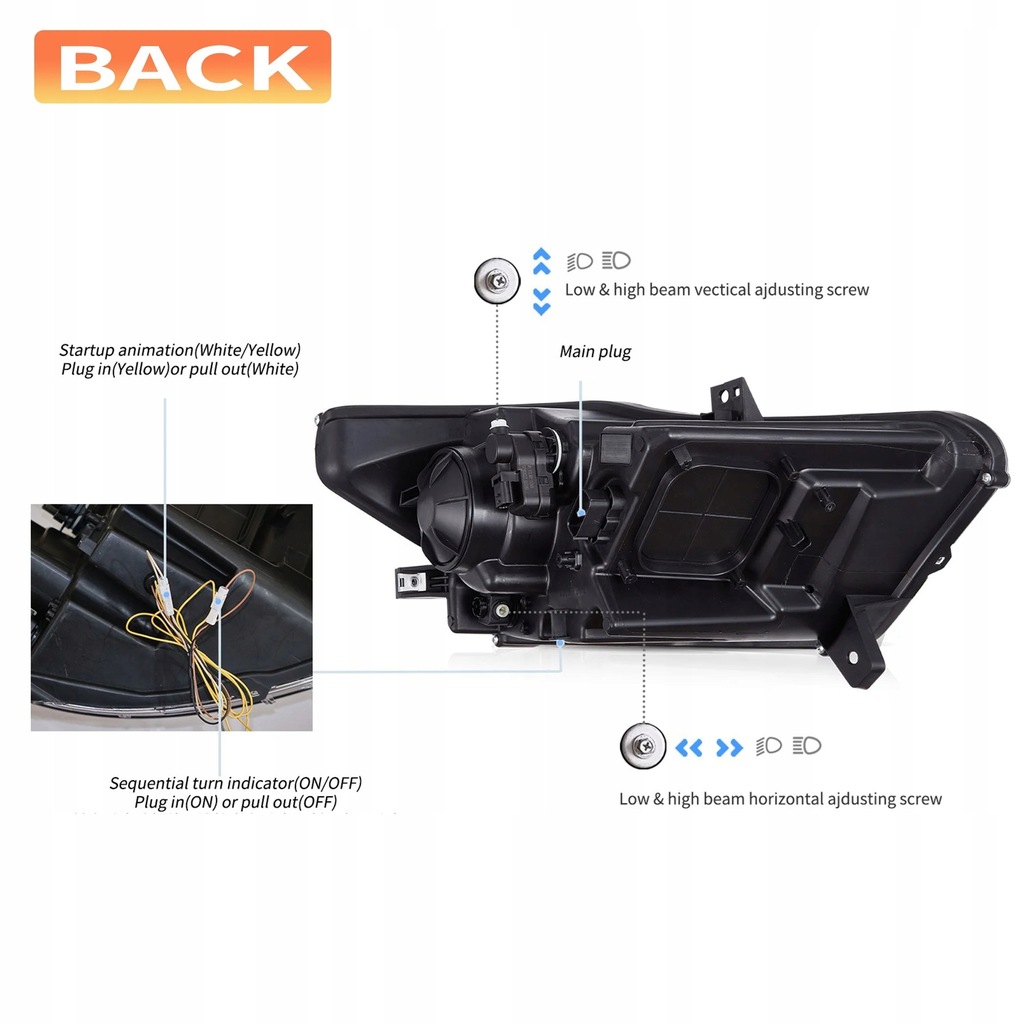 фото №15, Фари лампи l+r led тюнінг new 2023 2024 look ford mustang vi 6 15-18