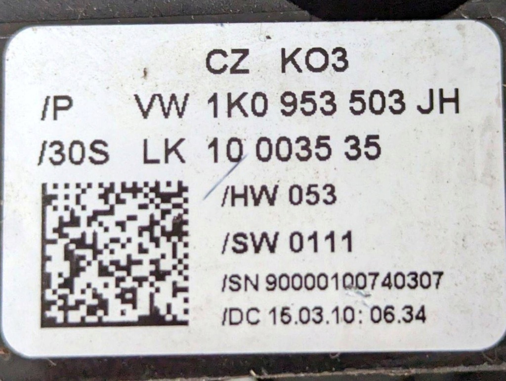 фото №9, Переключатель комбинированный volkswagen golf 6 2010 1k0959653c