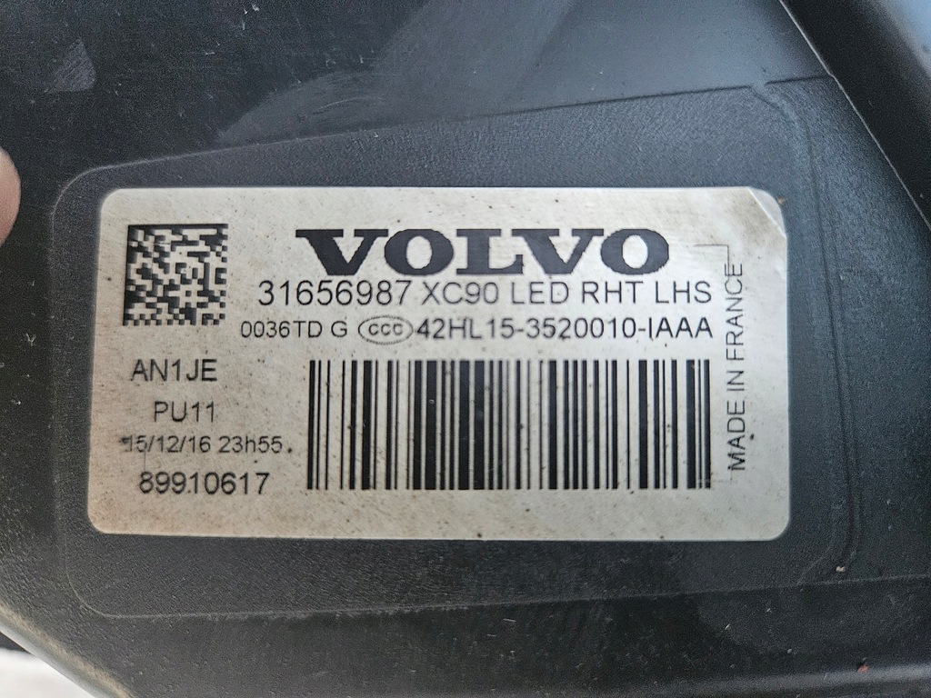 фото №10, Volvo xc90 ii лампа ліва full led 31656987