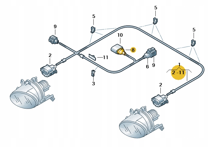 фото №10, Оригінальний номер vag штекер лампочка h8/h11 2 дроти
