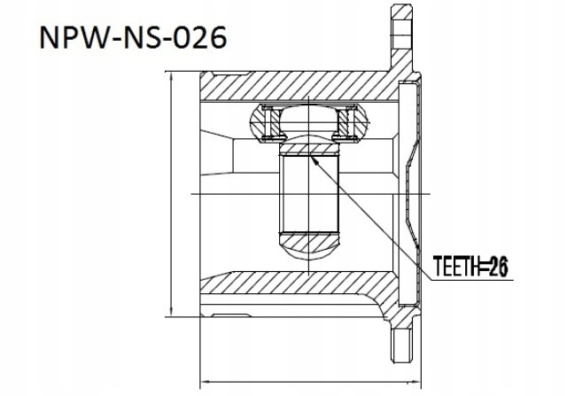 фото №1, Шарнир внутренний правый nissan x-trail t30 00-06