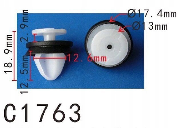 фото №2, Клипса обивка дверь багажника накладки citroen peugeot renault fiat opel