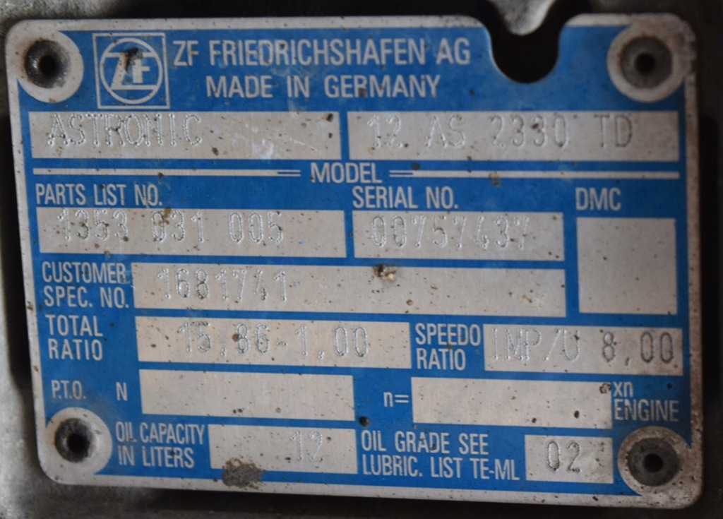 фото №9, Комплектная коробка передач передач daf xf cf 106 автоматическая коробка передач zf astronic 12 as 2330 td