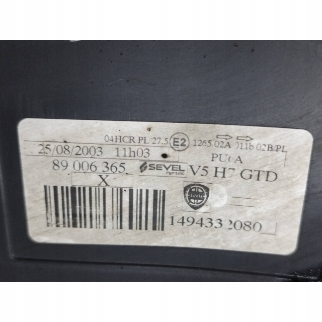 фото №13, 2003 lancia phedra лампа передняя 89006365