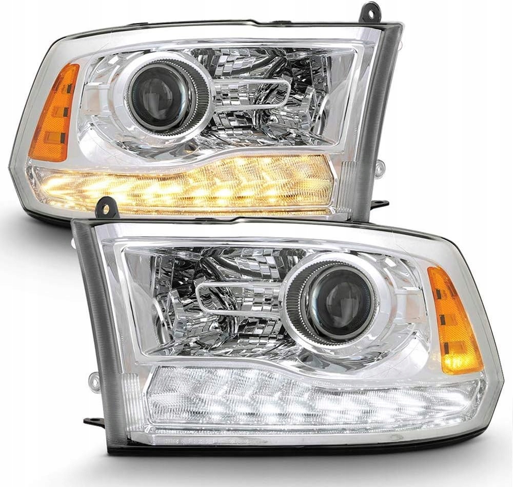 Купить Dodge ram 2013- фара фонари европа правый  +левая хром линза белый led drl