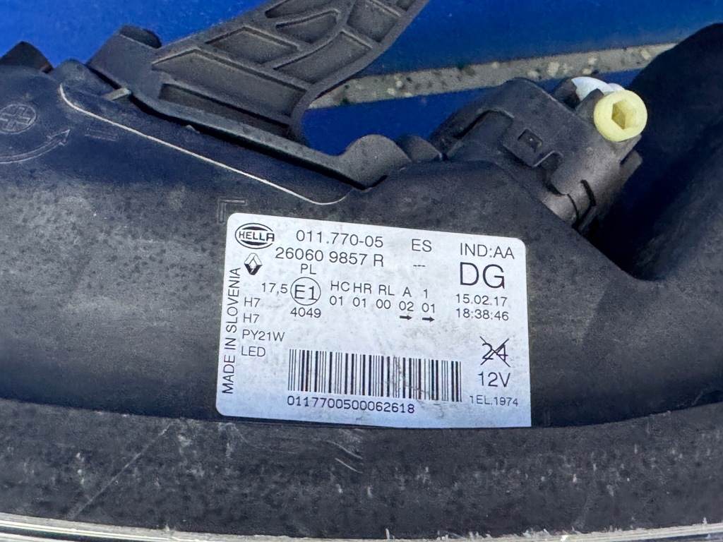 фото №5, Левый фара линза+ led renault kadjar оригинал eur bdb