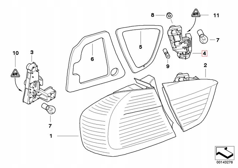 фото №8, Кронштейн лампочка лампи w кришка багажника bmw e90