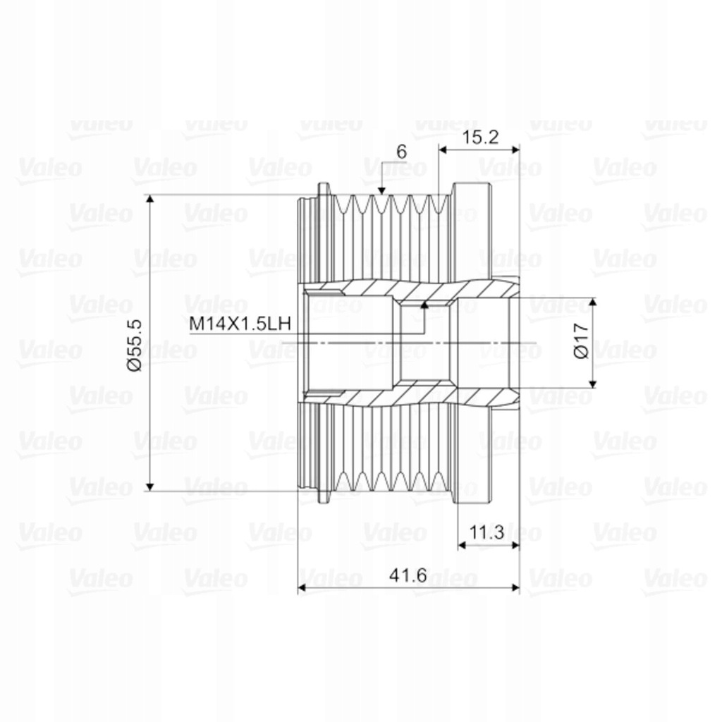 фото №2, Шків генератора volvo 1,6-2,0 s40/v40
