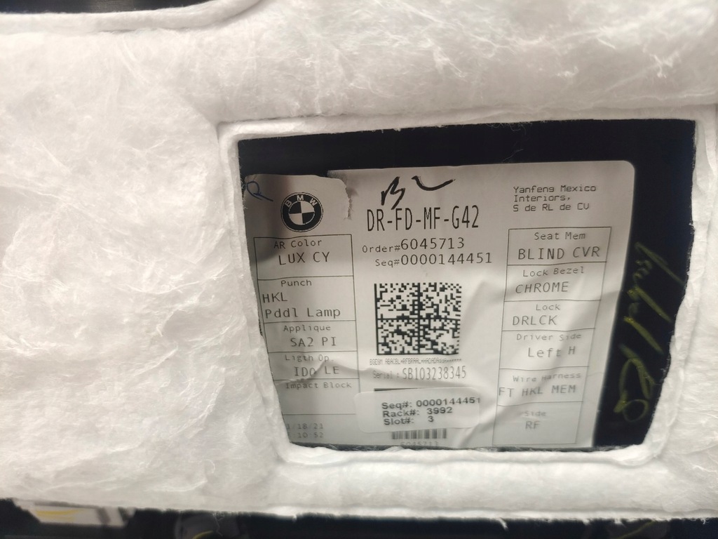 фото №11, Bmw g42 обивка сиденья заднее сиденье обшивки туннель кожа