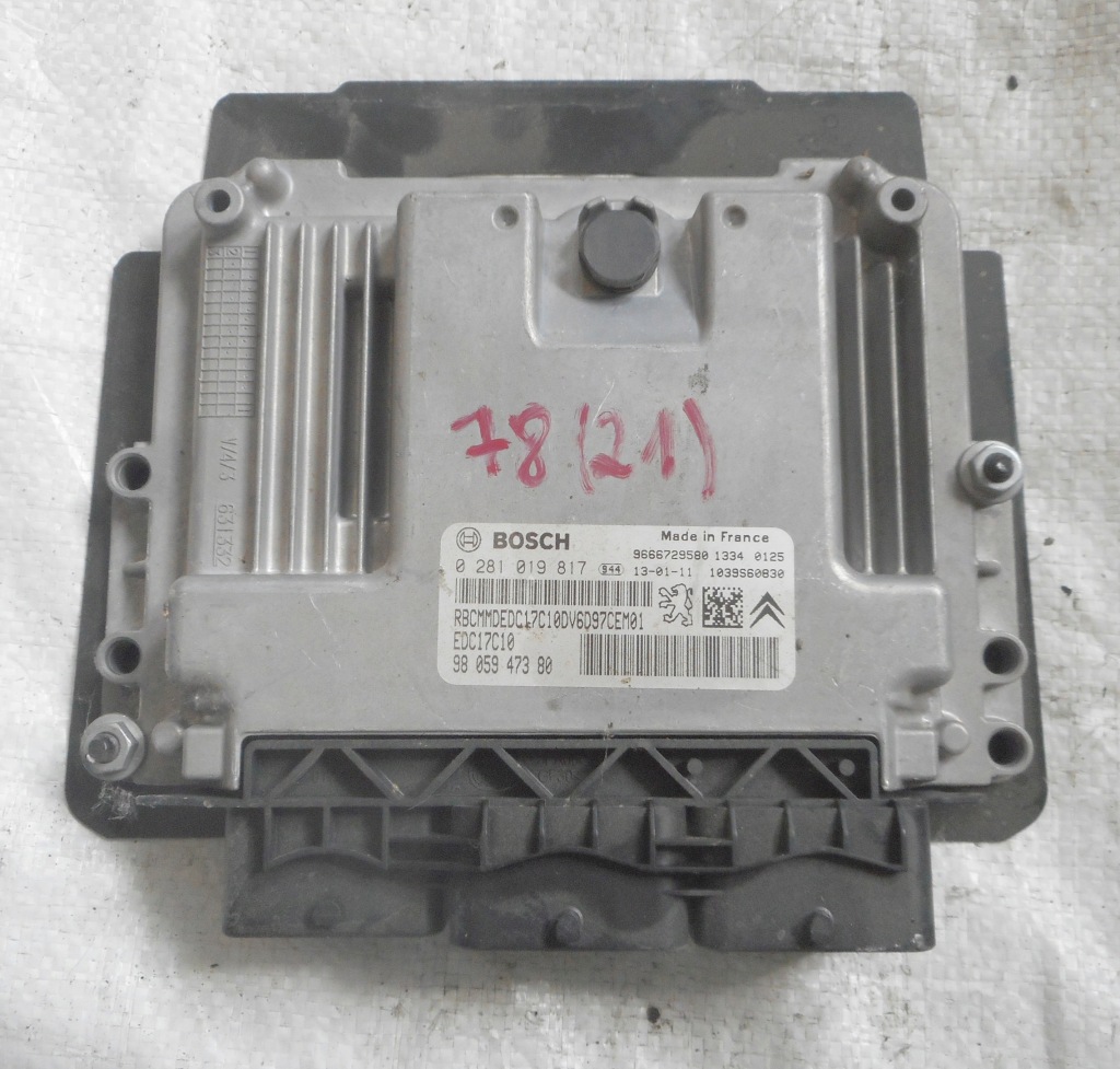 фото №1, Peugeot partner ii 1,6 hdi бортовий комп'ютер 0281019817