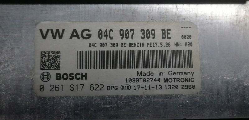 фото №4, Бортовой компьютер двигателя vw polo vi 2g 04c907309be 1.0 mpi