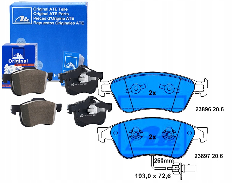 фото №1, Гальмівні колодки гальмівні vw перед phaeton 3,0-6,0 4motion