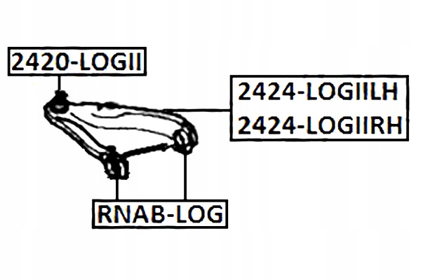 фото №2, Febest 2424-logiilh важіль, підвіска колеса