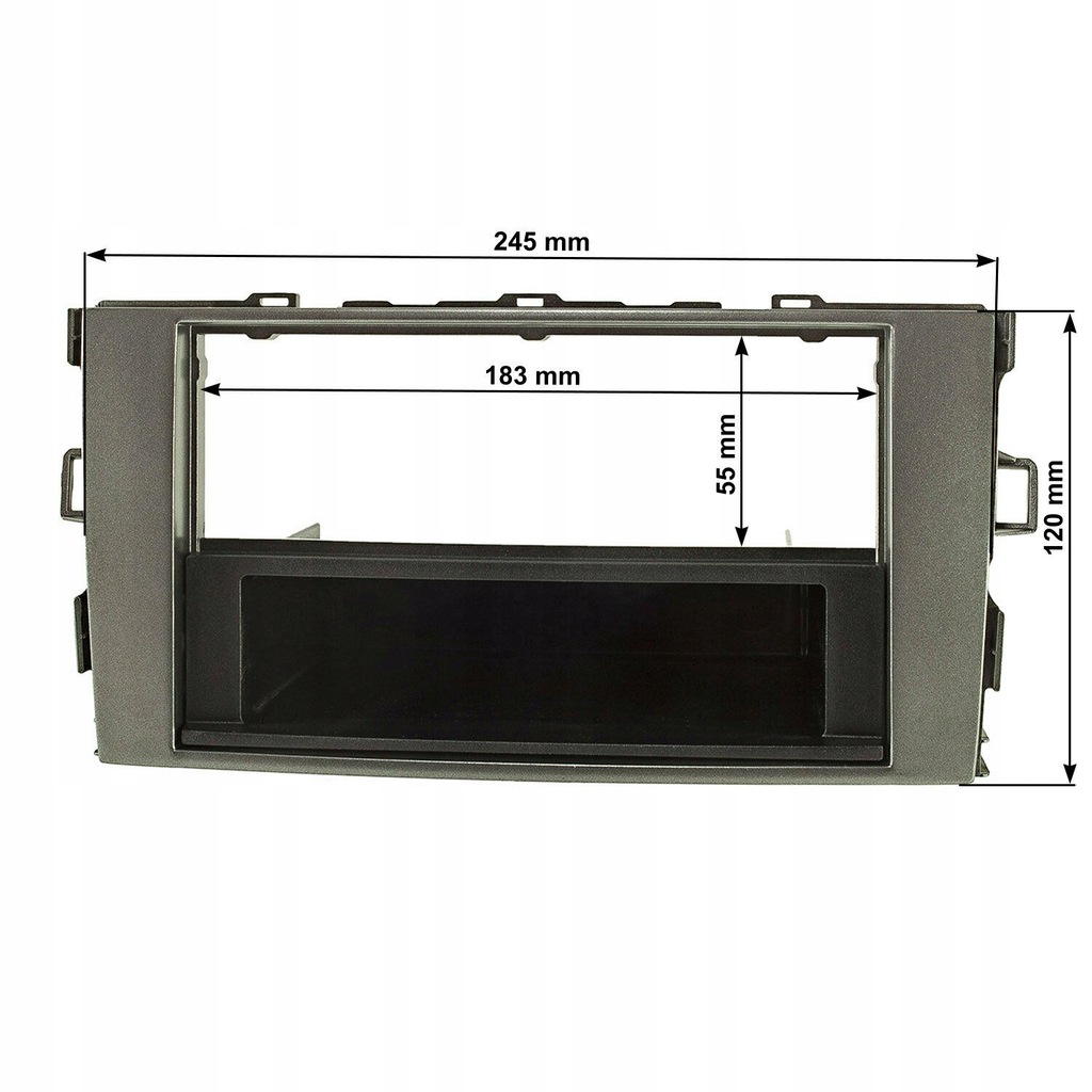 фото №2, Рамка na радио toyota auris 07 1/2din графит 63209