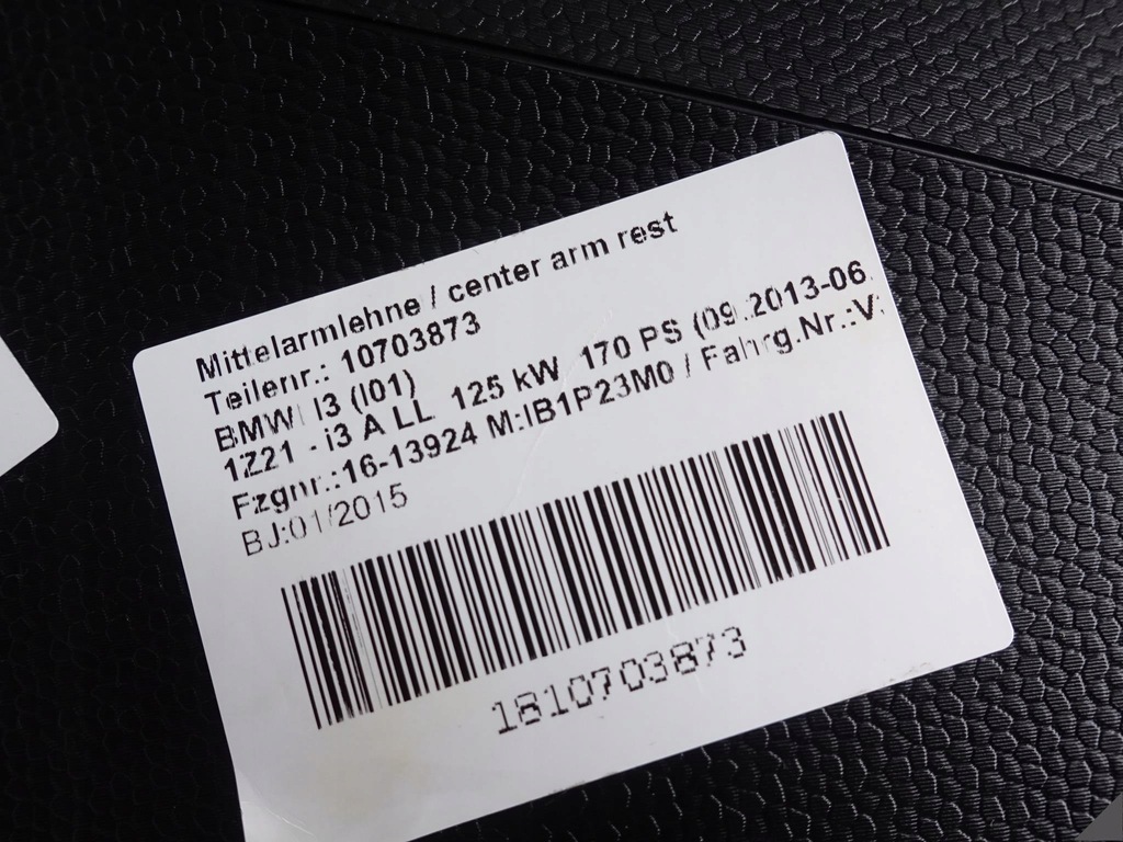 фото №15, Bmw i3 i01 тунель середній підлокітник чорний eu