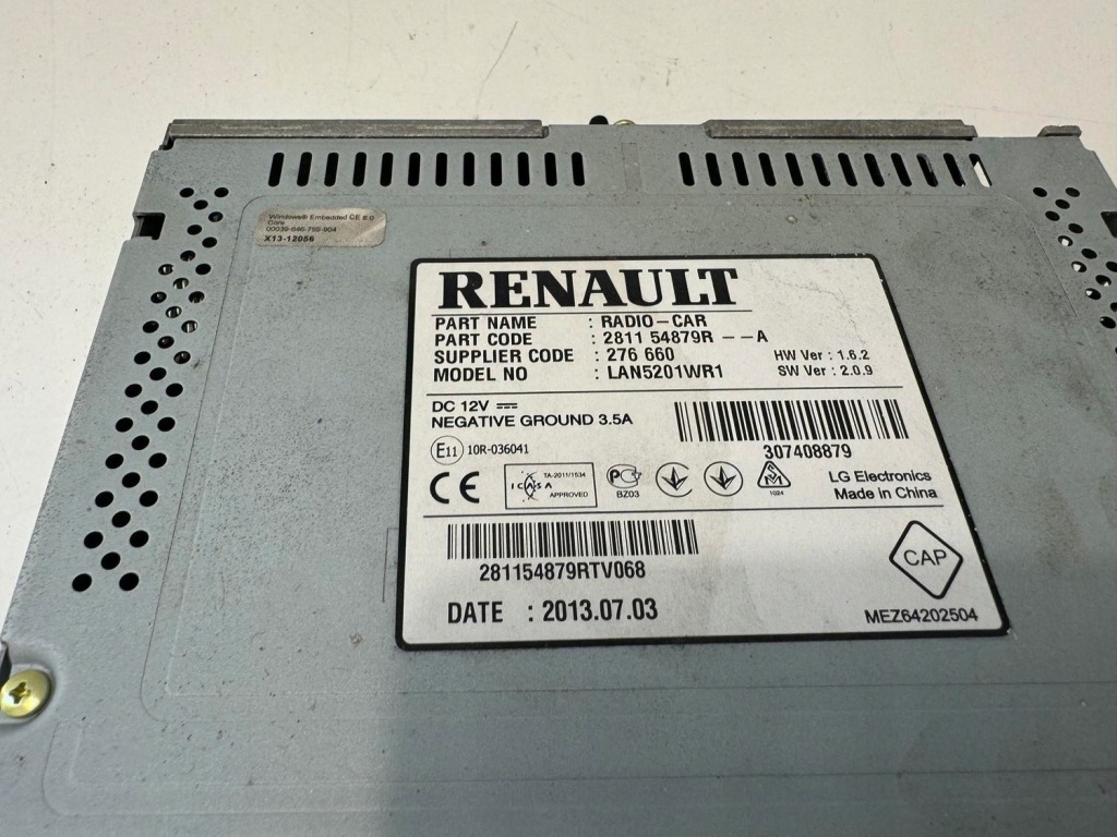 фото №3, Навигация оригинальная renault captur 281154879r