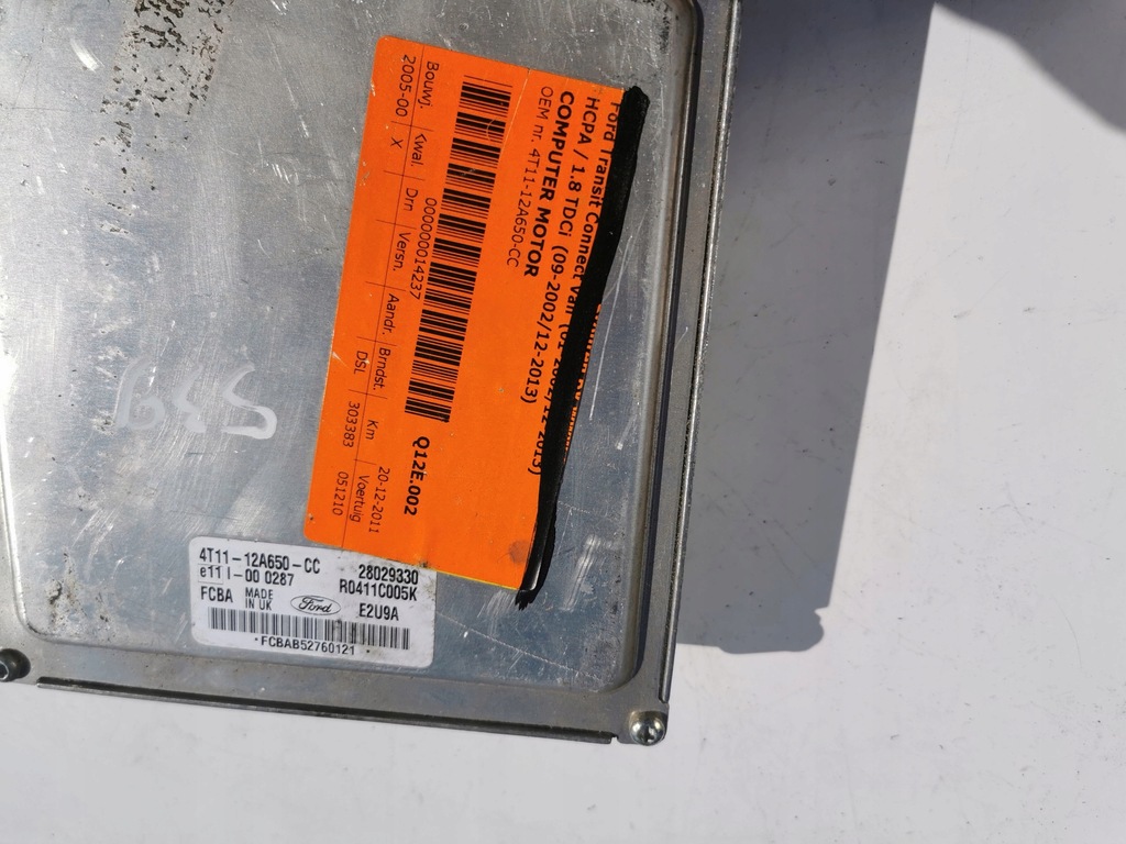 фото №3, Ford transit connect 1.8tdci 4t11-12a650-cc компьютер