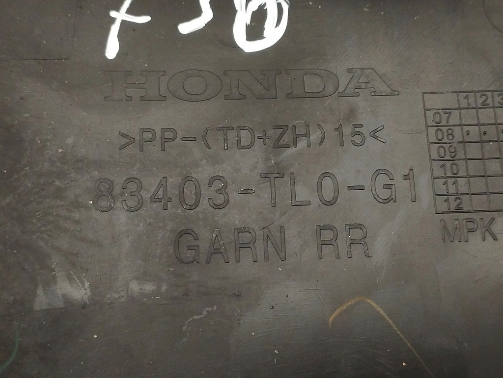 фото №6, Honda accord 2008 решётка обдув задняя туннель среднего