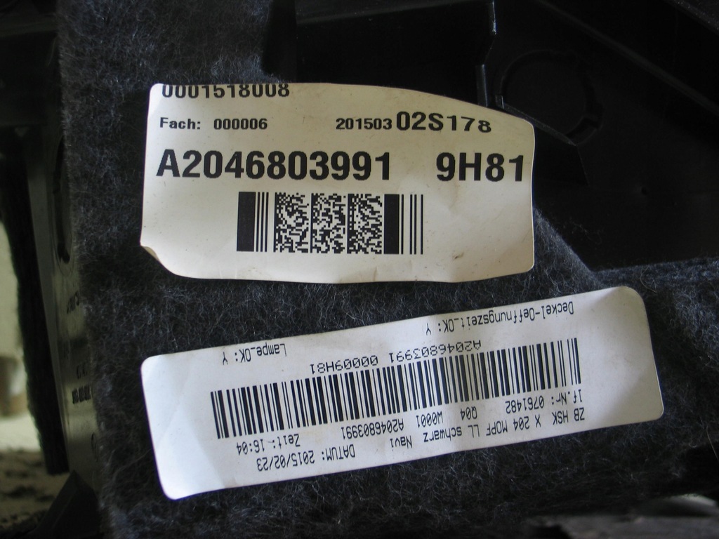 фото №13, Бардачок пасажира mercedes glk x204 a204 a2046803991 europa