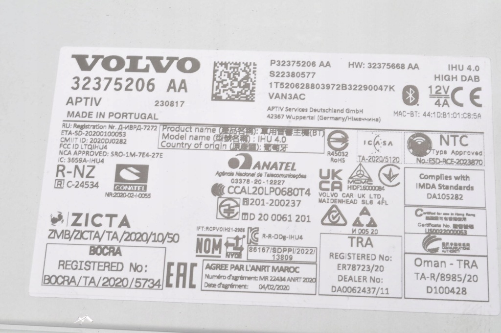 фото №5, Volvo xc60 ii xc40 радіо 32375206 aa 2023r