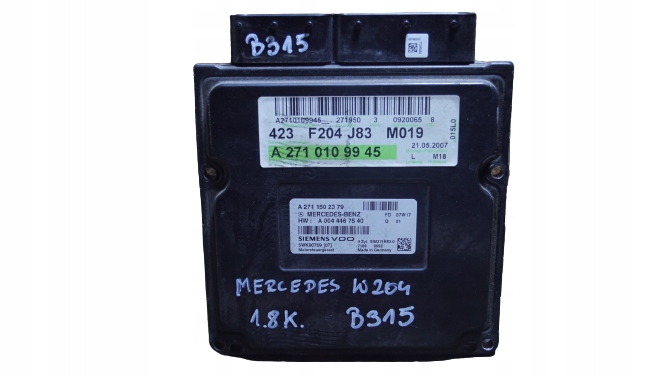 фото №1, Mercedes w204 1.8k бортовой компьютер блок управления a2710109945
