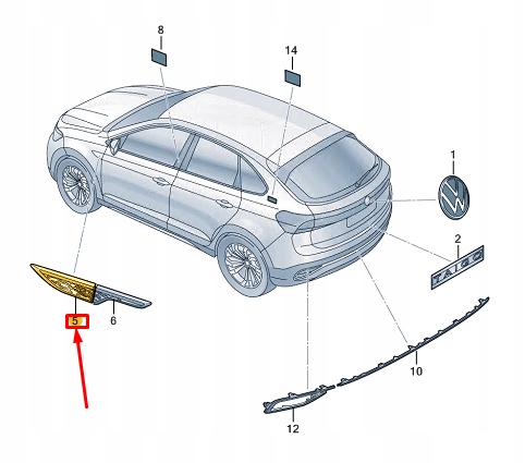 фото №2, Vw taigo cs правый wing badge 2g7853688kow