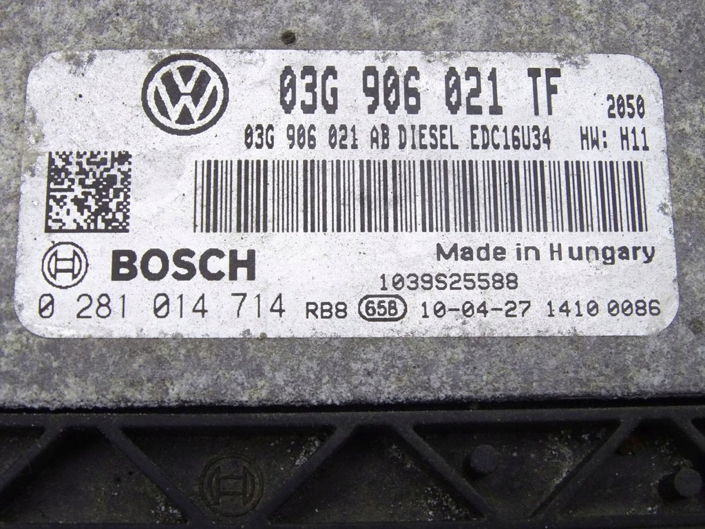 фото №13, Skoda octavia ii 04-13 2.0 tdi бортовой компьютер двигателя набор стартовый 03g906021ft