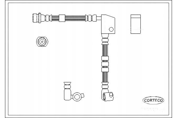 фото №1, Corteco шланг гальмівний nissan primera 1.6 p10