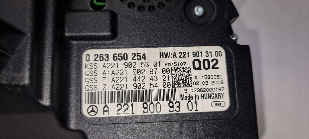 фото №8, Счетчик приборная панель a2219009301 mercdes-benz