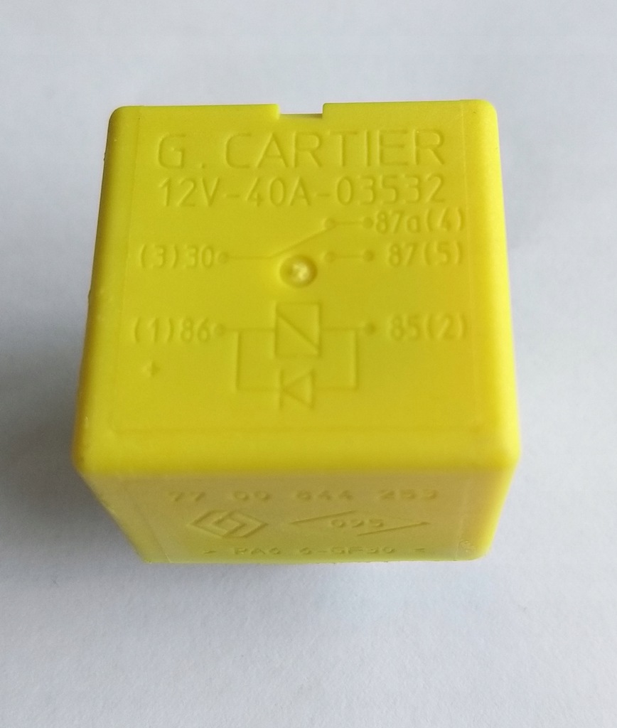 фото №2, Реле вентилятора радіатора renault жовтий