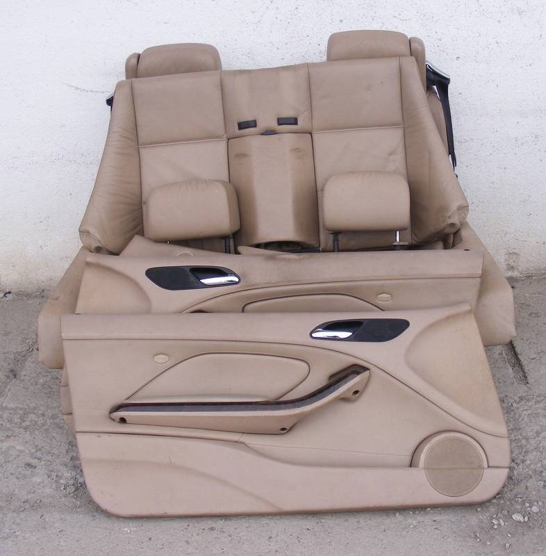 фото №13, Bmw e46 cabrio кожа сиденья заднее сиденье обшивки m-pakiet ковши sporty