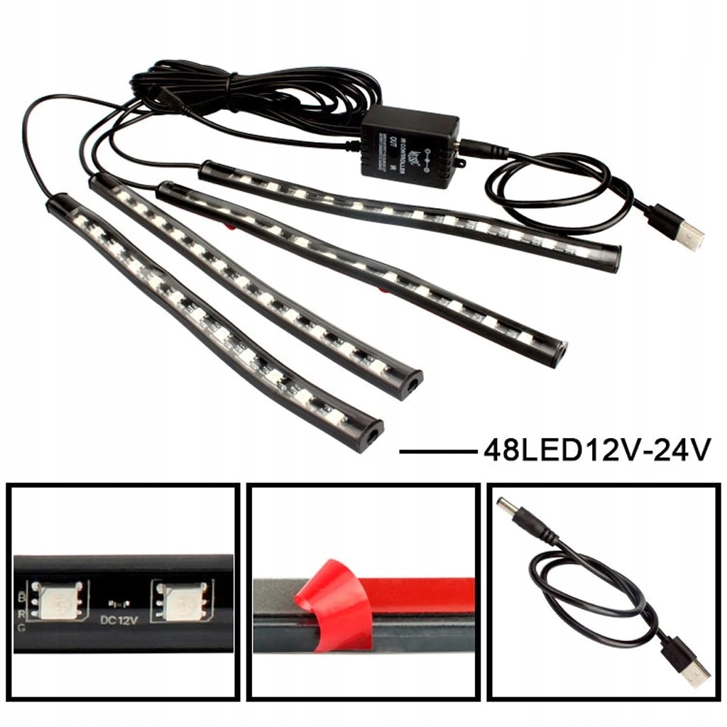 фото №5, Молдинг стрічка rgb do автомобіля multikolor pilot led