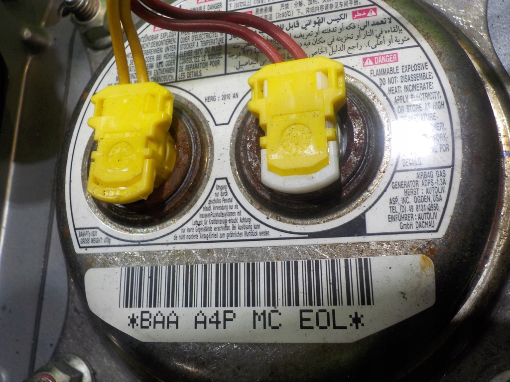 фото №5, Mitsubishi lancer viii x lift 2.0 did 11r подушка безопасности подушка водителя